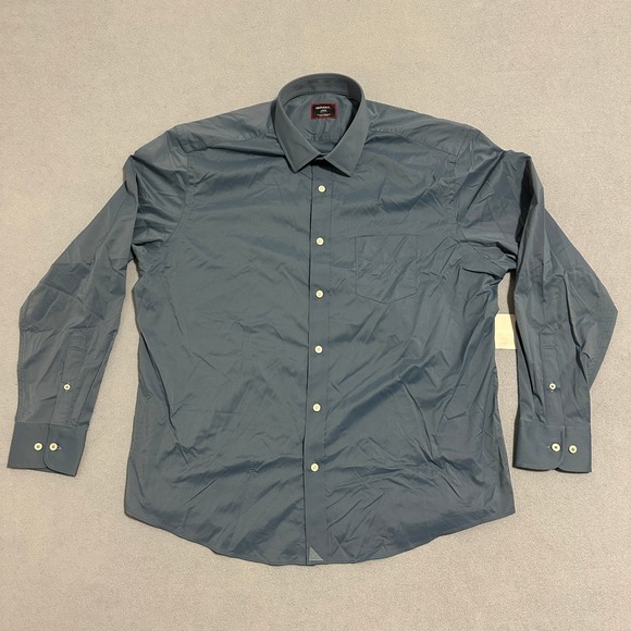 UNTUCKit Other - UNTUCKit Gironde Nylon Elastane Relaxed Fit Dress Shirt Blue Mens Size Large